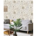 Tropical floral wallpaper with pink tones · Ich Jaipur 480-1