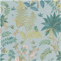 Papier peint fleurs tropicales bleu · Ich Jaipur 480-2