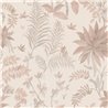Papel pintado tropical tonos beige rosa