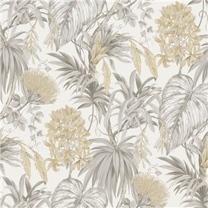 Papel pintado selva tropical con palmeras