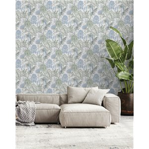 Vintage style botanical floral wallpaper 2