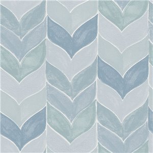 Blue watercolor chevron geometric wallpaper