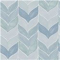 Blue watercolor chevron geometric wallpaper · Ich Jaipur 483-2