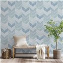 Geometrische Aquarell Chevron Tapete Blau · Ich Jaipur 483-2