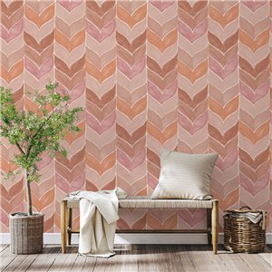 Papel pintado patrón de espiga acuarela 2