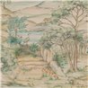 Vintage engraving indian landscape wallpaper · Ich Jaipur 484-3