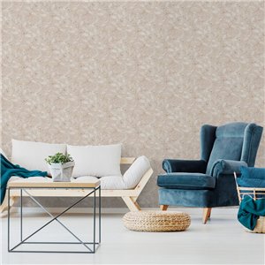 Papier peint branches beige organique 2