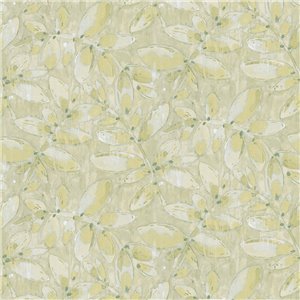 Textured fabric background watercolor leaves wallpaper
