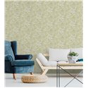 Papel pintado hojas acuarela mostaza · Ich Jaipur 485-5