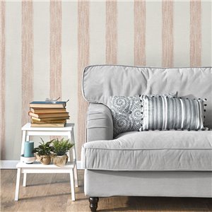 Papier peint rayures verticales beige 2