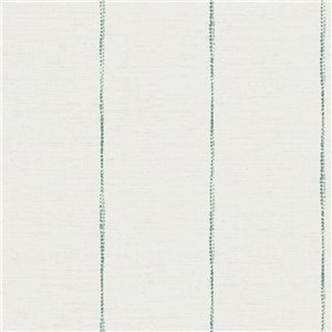 Green fine stripes linen look wallpaper