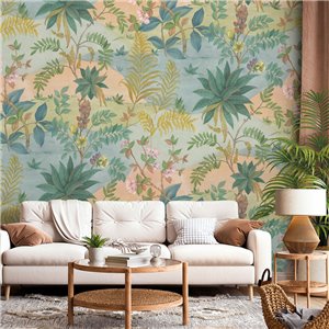 Exotic jungle wall mural indian colonial style