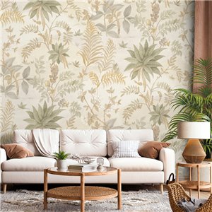 Malerische indische Landschafts Fototapete Beige
