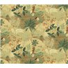 Mural de pared estilo hindú jardín tropical amarillo · Ich Jaipur 489-3