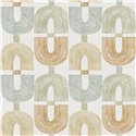Geometric Interlocking Loops Mustard Wallpaper · Hera Walls Tempo H510-1F