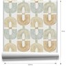 Papier peint maillons géométriques entrelacés moutarde · Hera Walls Tempo H510-1F