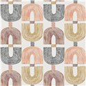 Papier peint style rétro mid-century terre cuite · Hera Walls Tempo H510-3F