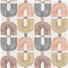 Papier peint style rétro mid-century terre cuite