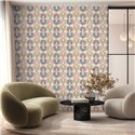 Retro mid-century tapete im geometrischen stil terrakiota · Hera Walls Tempo H510-3F