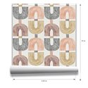 Papier peint style rétro mid-century terre cuite · Hera Walls Tempo H510-3F