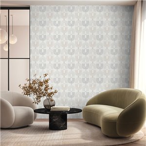 Modern Abstract Geo Chains Gray Wallpaper 2