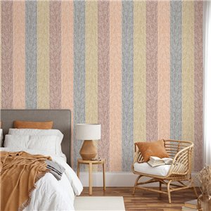 Minimalist Block Stripes Neutral Wallpaper 2