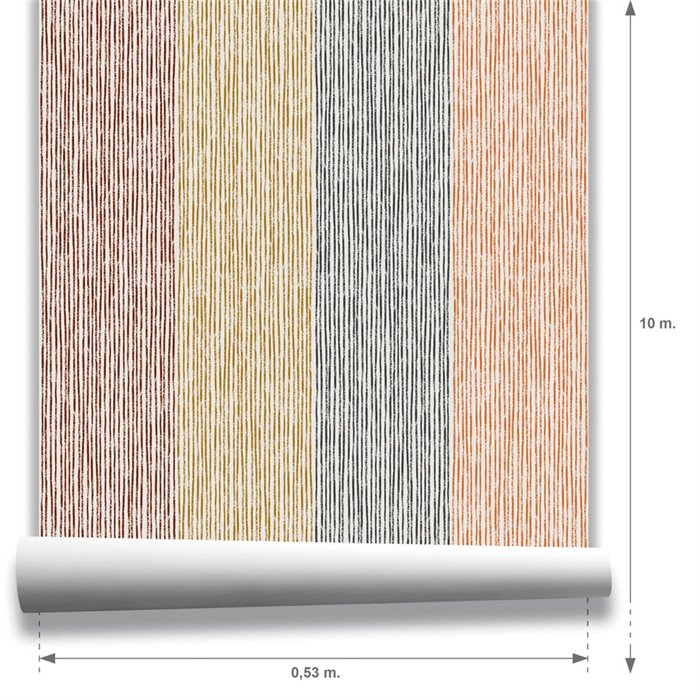 Papier peint rayures verticales pour chambre · Hera Walls Tempo H511-3F