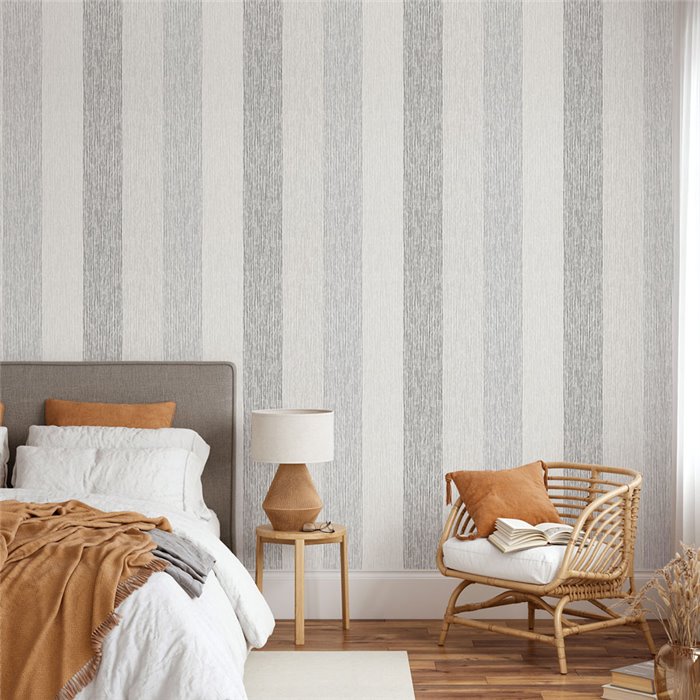 Papier peint rayures larges minimaliste · Hera Walls Tempo H511-5F