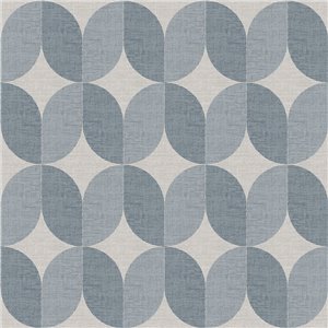 Papel pintado para dormitorio geométrico azul