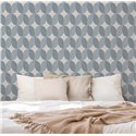 Papier peint para chambre géométrique bleu · Hera Walls Tempo H512-2F