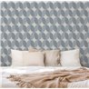 Geometrische blaue schlafzimmertapete · Hera Walls Tempo H512-2F
