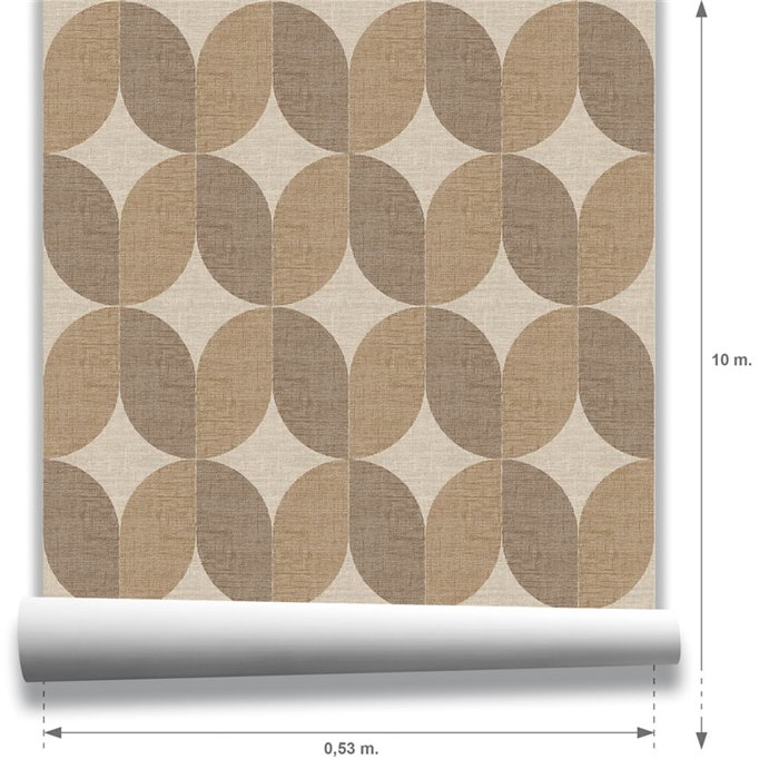 Papier peint para chambre géométrique rétro · Hera Walls Tempo H512-3F