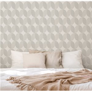 Modern Graphic Curves Slate Gray Wallpaper 2