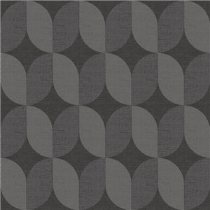 Moderne geometrische tapete in anthrazit