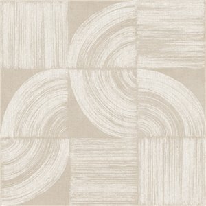 Geometrische bogentapete im japandi-stil