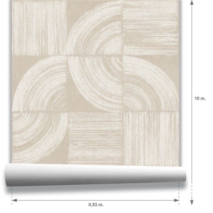 Chic Contemporary Arch Shapes Blue Wallpaper · Hera Walls Tempo H513-1F