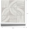 Geometrische bogentapete in hellgrau · Hera Walls Tempo H513-4F