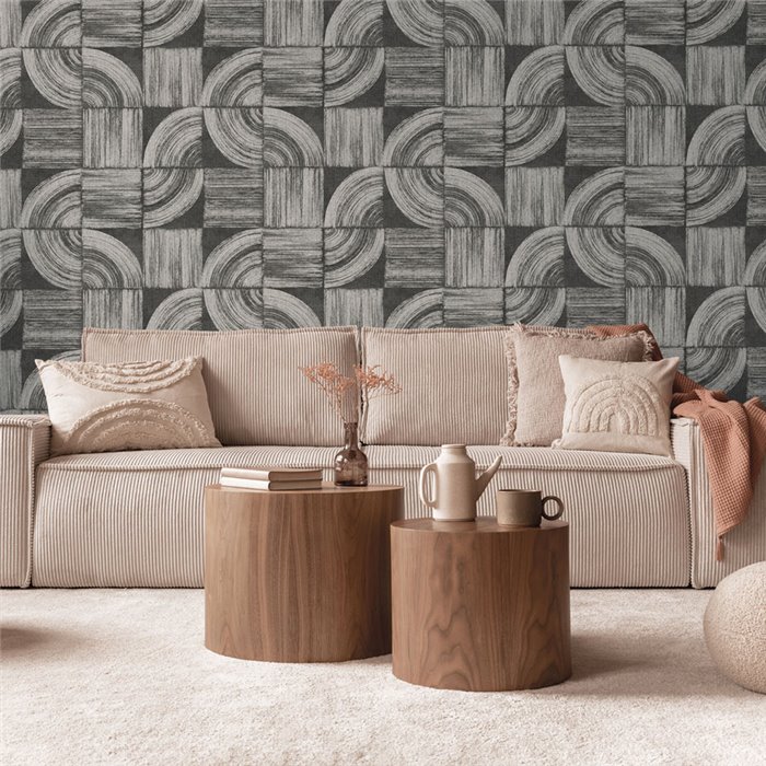 Contemporary Check Pattern Cream Wallpaper · Hera Walls Tempo H513-5F