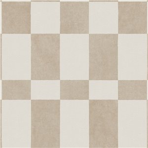 Papier peint carreaux géométriques beige