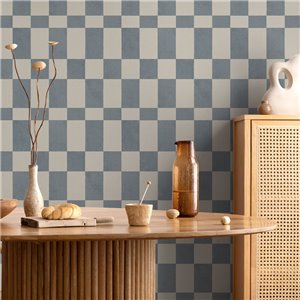 Kitchen Checkerboard Ochre Yellow Wallpaper 2