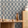 Blaue geometrische karotapete · Hera Walls Tempo H514-2F
