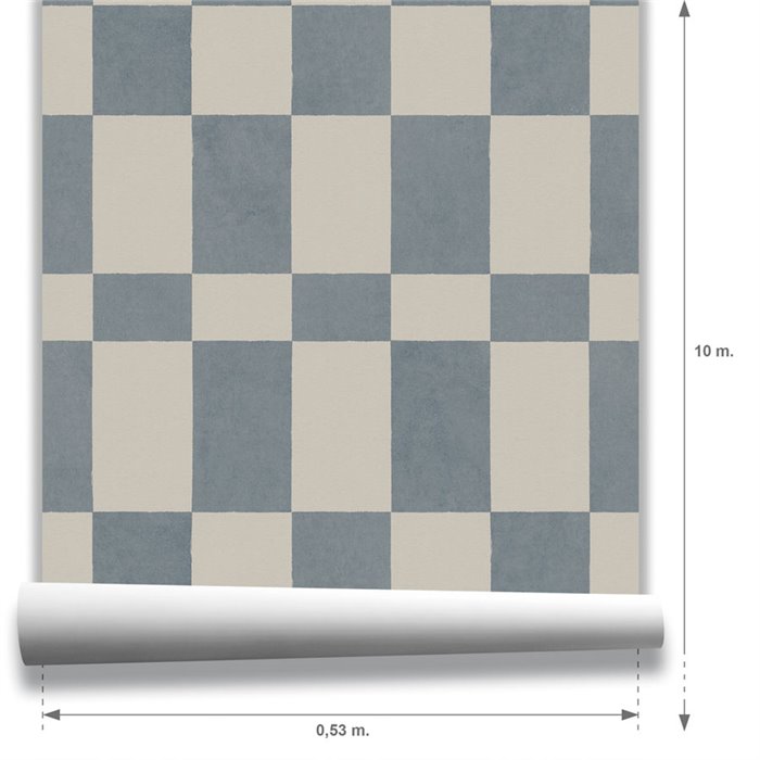 Blaue geometrische karotapete · Hera Walls Tempo H514-2F