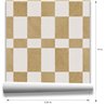 Papel pintado ajedrezado para cocina ocre · Hera Walls Tempo H514-3F