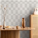 Papel pintado ajedrezado minimalista gris · Hera Walls Tempo H514-4F