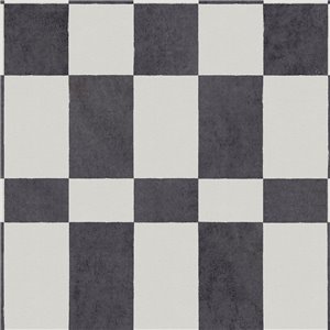 Papier peint damier noir et blanc