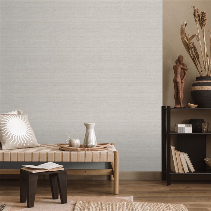 Contemporary Japanese Wave Neutral Wallpaper · Hera Walls Tempo H515-4F