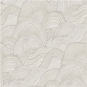 Papel pintado de ondas japonesas beige
