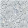 Papel pintado oriental de ondas azul