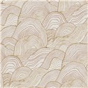 Papel pintado japandi de ondas ocre · Hera Walls Tempo H516-3F
