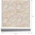 Papier peint japandi vagues ocre · Hera Walls Tempo H516-3F